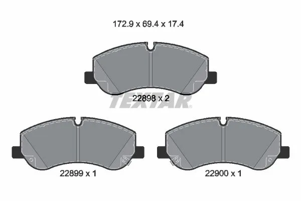 Klocki Ham. Maxus P. Deliver/Edeliver 2,0 D 20- - TEXTAR (2289801)