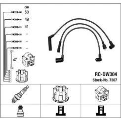 Gyújtókábel Készlet - NGK (RC-DW304)