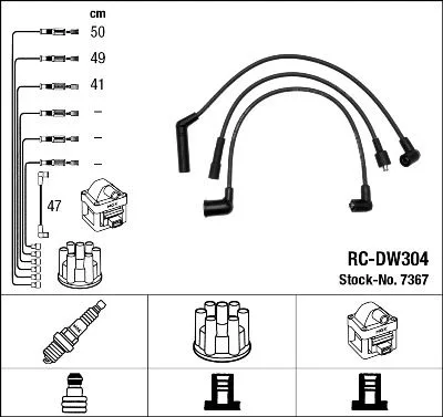 Gyújtókábel Készlet - NGK (RC-DW304)