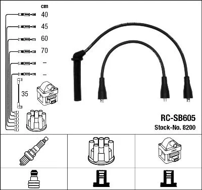 Gyújtókábel Készlet - NGK (RC-SB605)