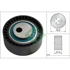 Feszítőgörgő, Hosszbordás Szíj - Schaeffler INA (531014810)