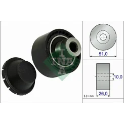 Szíjtárcsa/Vezetőgörgő, Hosszbordás Szíj - Schaeffler INA (532033410)