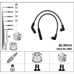 Gyújtókábel Készlet - NGK (RC-RV414)