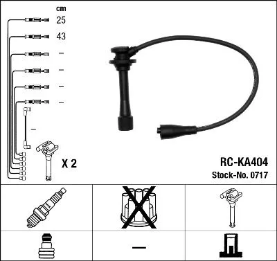 Gyújtókábel Készlet - NGK (RC-KA404)