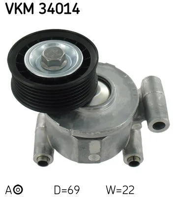 Feszítőgörgő, Hosszbordás Szíj - SKF (VKM34014)