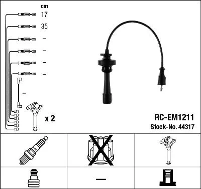 Gyújtókábel Készlet - NGK (RC-EM1211)