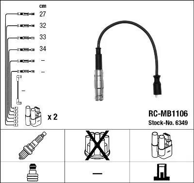 Gyújtókábel Készlet - NGK (RC-MB1106)