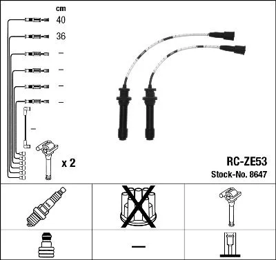 Gyújtókábel Készlet - NGK (RC-ZE53)