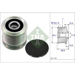 Generátor Szabadonfutó - Schaeffler INA (535016510)