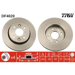 Féktárcsa - TRW (DF4020)