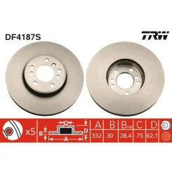 Féktárcsa - TRW (DF4187S)