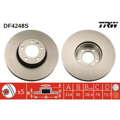 Féktárcsa - TRW (DF4248S)