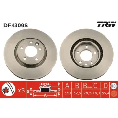 Féktárcsa - TRW (DF4309S)