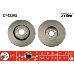 Féktárcsa - TRW (DF4229S)