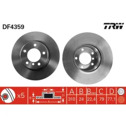 Féktárcsa - TRW (DF4359)
