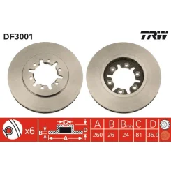 Féktárcsa - TRW (DF3001)