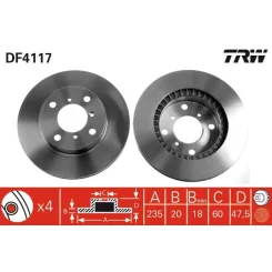 Féktárcsa - TRW (DF4117)