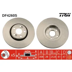 Féktárcsa - TRW (DF4260S)