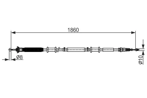 Huzal, Rögzítőfék - BOSCH (1987482579)