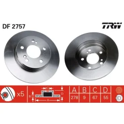 Féktárcsa - TRW (DF2757)