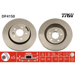 Féktárcsa - TRW (DF4150)
