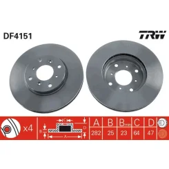 Féktárcsa - TRW (DF4151)