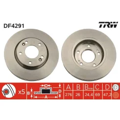 Féktárcsa - TRW (DF4291)