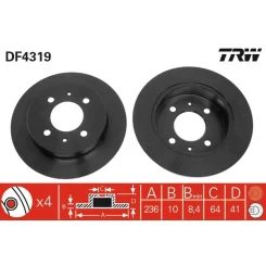 Féktárcsa - TRW (DF4319)