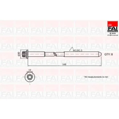 Hengerfejcsavar Készlet - FAI AutoParts (B1616)