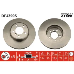 Féktárcsa - TRW (DF4390S)
