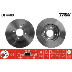 Féktárcsa - TRW (DF4409)