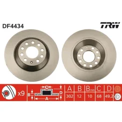 Féktárcsa - TRW (DF4434)