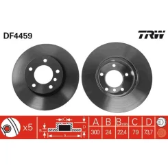 Féktárcsa - TRW (DF4459)