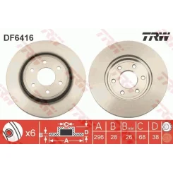 Féktárcsa - TRW (DF6416)