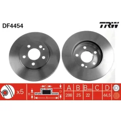 Féktárcsa - TRW (DF4454)