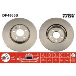 Féktárcsa - TRW (DF4866S)
