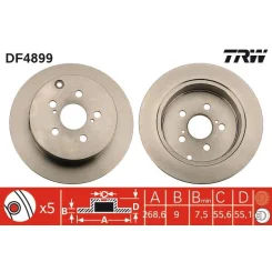 Féktárcsa - TRW (DF4899)