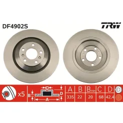 Féktárcsa - TRW (DF4902S)