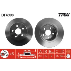 Féktárcsa - TRW (DF4380)