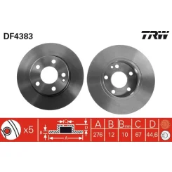 Féktárcsa - TRW (DF4383)