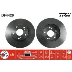 Féktárcsa - TRW (DF4429)
