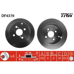 Féktárcsa - TRW (DF4379)