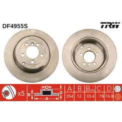 Féktárcsa - TRW (DF4955S)