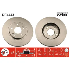 Féktárcsa - TRW (DF4443)