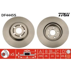 Féktárcsa - TRW (DF4445S)