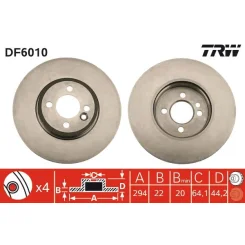Féktárcsa - TRW (DF6010)