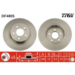 Féktárcsa - TRW (DF4805)