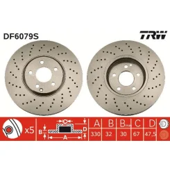 Féktárcsa - TRW (DF6079S)