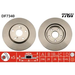 Féktárcsa - TRW (DF7340)