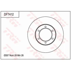 Féktárcsa - TRW (DF7412)